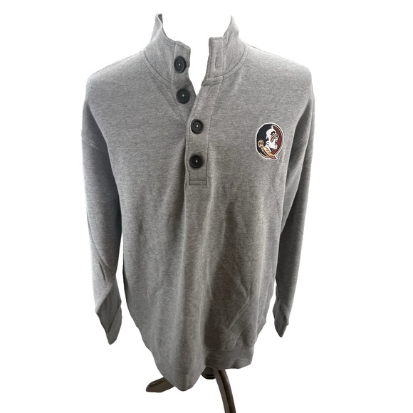 Champion Other - Champion FSU Florida State Seminoles Gray Mens Mock Neck Sweatshirt Large NEW